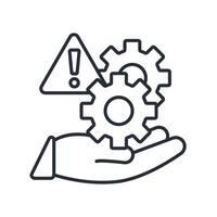 risk management icon. .Editable stroke.linear style sign for use web design,logo.Symbol illustration. vector