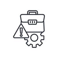 business failure icon. .Editable stroke.linear style sign for use web design,logo.Symbol illustration. vector