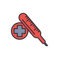 thermometer icon. .Editable stroke.linear style sign for use web design,logo.Symbol illustration. vector