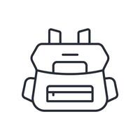 backpack icon. .Editable stroke.linear style sign for use web design,logo.Symbol illustration. vector