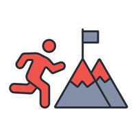 ambitions icon. .Editable stroke.linear style sign for use web design,logo.Symbol illustration. vector