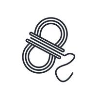 rope icon. .Editable stroke.linear style sign for use web design,logo.Symbol illustration. vector
