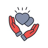 kindness icon. .Editable stroke.linear style sign for use web design,logo.Symbol illustration. vector