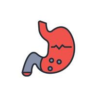 stomach icon. .Editable stroke.linear style sign for use web design,logo.Symbol illustration. vector