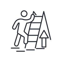 ladder icon. .Editable stroke.linear style sign for use web design,logo.Symbol illustration. vector
