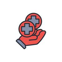 medical care icon. .Editable stroke.linear style sign for use web design,logo.Symbol illustration. vector