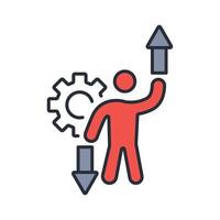 flexibility icon. .Editable stroke.linear style sign for use web design,logo.Symbol illustration. vector