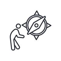 explore icon. .Editable stroke.linear style sign for use web design,logo.Symbol illustration. vector