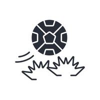 football icon. .Editable stroke.linear style sign for use web design,logo.Symbol illustration. vector