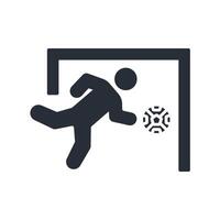 Goalkeeper icon. .Editable stroke.linear style sign for use web design,logo.Symbol illustration. vector
