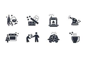 Christmas icon set..Editable stroke.linear style sign for use web design,logo.Symbol illustration. vector