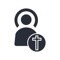 saint icon. .Editable stroke.linear style sign for use web design,logo.Symbol illustration. vector
