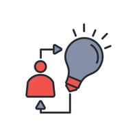 creativity icon. .Editable stroke.linear style sign for use web design,logo.Symbol illustration. vector