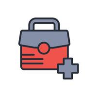 Medical kit icon. .Editable stroke.linear style sign for use web design,logo.Symbol illustration. vector