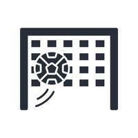Soccer goal icon. .Editable stroke.linear style sign for use web design,logo.Symbol illustration. vector
