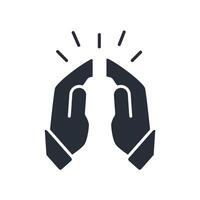 pray icon. .Editable stroke.linear style sign for use web design,logo.Symbol illustration. vector