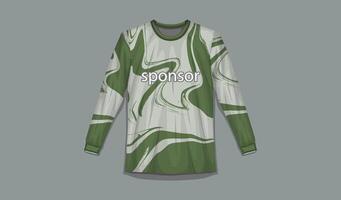Long Sleeve Men's Jersey T Shirt Digital Template vector