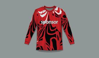 Template for Men's Long Sleeve Jersey vector