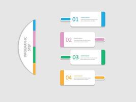 Flat-style infographic with four steps or option or process vector