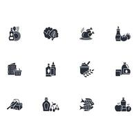 grocery icon set..Editable stroke.linear style sign for use web design,logo.Symbol illustration. vector