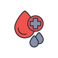 Blood icon. .Editable stroke.linear style sign for use web design,logo.Symbol illustration. vector