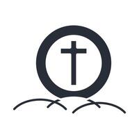 christianity icon. .Editable stroke.linear style sign for use web design,logo.Symbol illustration. vector