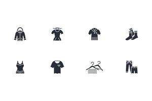 Clothes icon set..Editable stroke.linear style sign for use web design,logo.Symbol illustration. vector