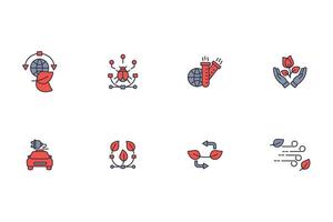 Environment icon set..Editable stroke.linear style sign for use web design,logo.Symbol illustration. vector