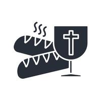 Eucharist icon. .Editable stroke.linear style sign for use web design,logo.Symbol illustration. vector