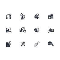 music icon. .Editable stroke.linear style sign for use web design,logo.Symbol illustration. vector