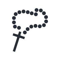 Rosary icon. .Editable stroke.linear style sign for use web design,logo.Symbol illustration. vector