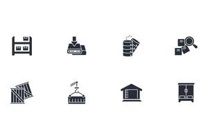storage icon set..Editable stroke.linear style sign for use web design,logo.Symbol illustration. vector