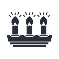 candles icon. .Editable stroke.linear style sign for use web design,logo.Symbol illustration. vector