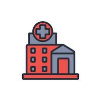 clinic icon. .Editable stroke.linear style sign for use web design,logo.Symbol illustration. vector