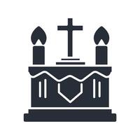 altar icon. .Editable stroke.linear style sign for use web design,logo.Symbol illustration. vector