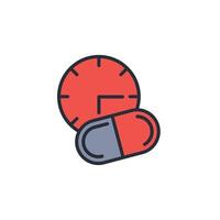 dose icon. .Editable stroke.linear style sign for use web design,logo.Symbol illustration. vector