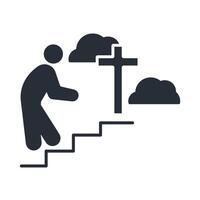 Heaven icon. .Editable stroke.linear style sign for use web design,logo.Symbol illustration. vector