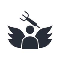 angel icon. .Editable stroke.linear style sign for use web design,logo.Symbol illustration. vector