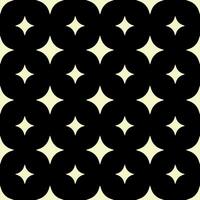 Star seamless pattern. Four-pointed star on a black background. illustration for background, packaging, fabric, card, wrapping paper, wallpaper, bed linen vector