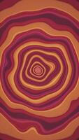 Retro swirls of shiny colorful rippling wavy circles abstract background. Trippy organic fluid motion in warm vintage color tones. Full HD looping vertical psychedelic animation. video