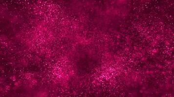Abstract background animation with glittering shiny pink particles and shallow depth of field. This sparkling magenta motion background is perfect for romantic, celebratory, or luxurious themes. video
