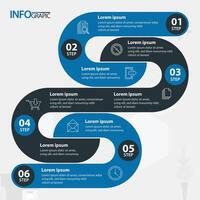 Visual representation of a multi-step process in a modern infographic style with clear steps and engaging design elements vector