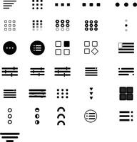 Hamburger web and mobile app menu icons vector