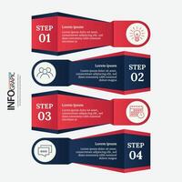 Infographic illustrating a step by step process for project management in a clear and color-coded format vector