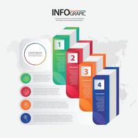 Infographic displaying data with colorful bar graphs and icons on a global map background vector