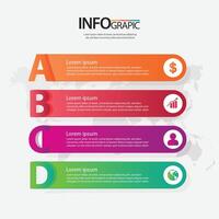 Infographic showcasing data on financial trends, user engagement, and global insights using colorful sections vector