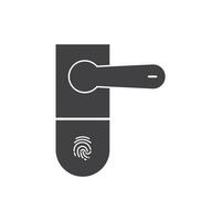 Fingerprint activated door handle vector