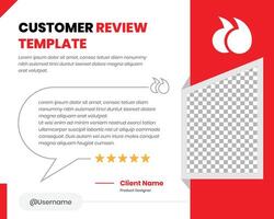 Minimalist professional quotation, speech and customer review presentation social media post template vector