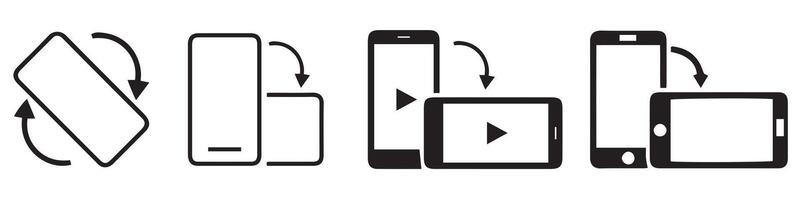 Set of smartphone icons. File illustration Eps 10 vector