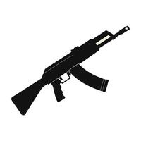 AK-47 rifles isolated on white background Free vector